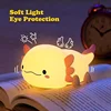 Cute Axolotl Night Light Silicone Nursery Sleeping Lamp Touch Control Nightlights USB Rechargeable Table Lamp for Baby Child 5