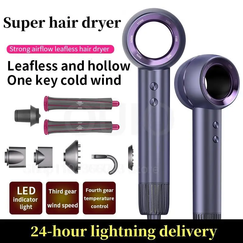 Leafless Hair Dryer New Professional With Flyaway Attachment Negative