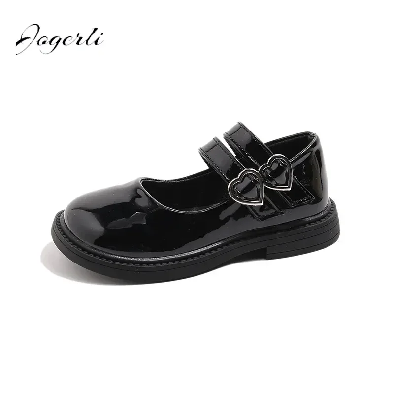 Girls Spring Autumn New Small Shoes Korean Princess School Student Loafer Flats Shoes Non-slip Soft Sole Size 26-36