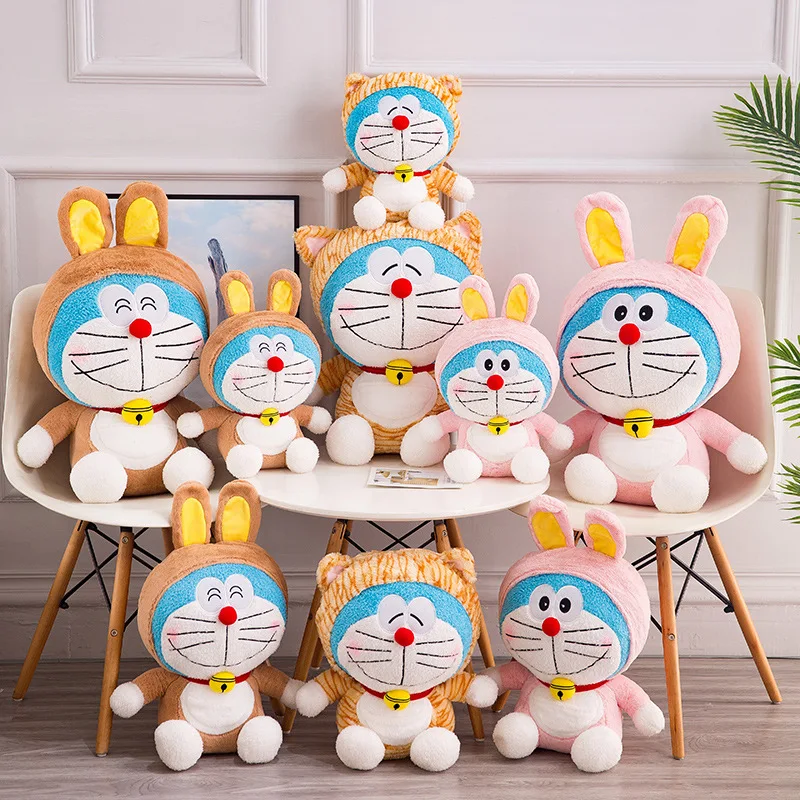 

30/40/50cm Doraemon Kawaii Plush Toy Stuffed Pillow Tinker Bell Cat Doll Plush Toy Large Robot Cat Pillow Birthday Gift