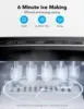 Machine Countertop with Self Cleaning, Voice Remote, 26lbs in 24Hrs, 9 Ice Cubes in 6 Minutes 3 Sizes, Portable Ice Makers with 3