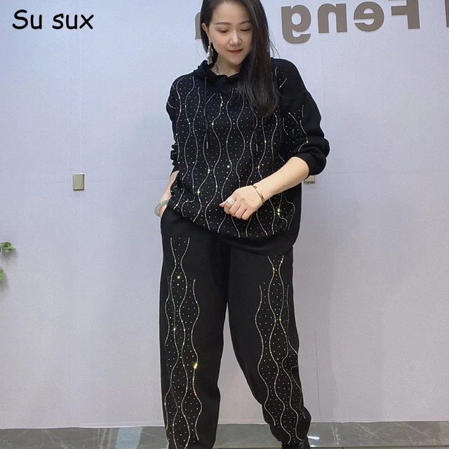 Hooded Knitted Pencil Pant 2 Piece Set 10
