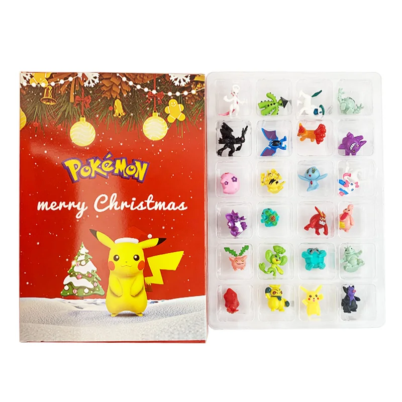 24 PCS Pokemon Christmas Advent Calendar Gift Box action Figures Toy Set  Original Pikachu Mini Anime Figuras Children birthday - AliExpress