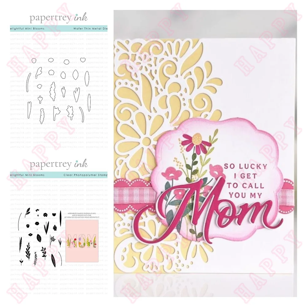 

Metal Cutting Dies Stamp Delightful Mini Blooms For DIY Craft Making Greeting Card Scrapbooking Decoration Embossing Template