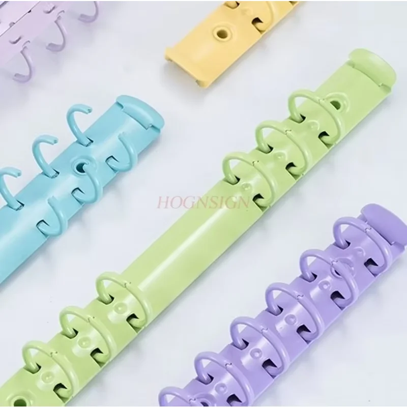 컬러풀한 고급 바인더 버클 링, 마카롱 색상, 탈부착 가능한 금속 클립, 미니 바인더 링