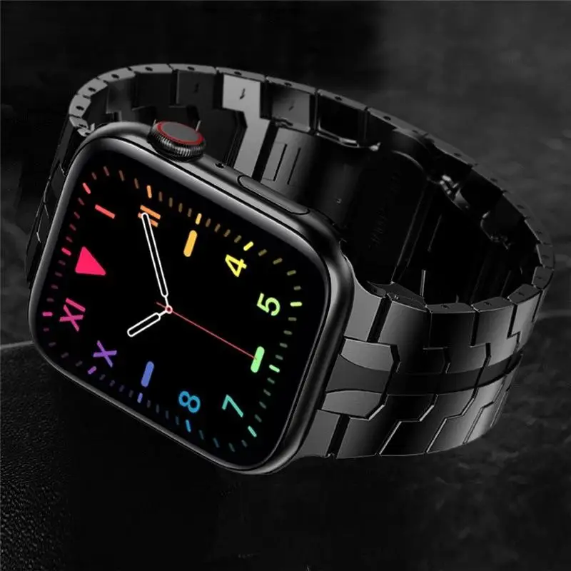 Luxusarmband + Hülle für Apple Watch 9 8 7 SE 45 mm 41 mm 44 mm 38 mm 40 mm 42 mm Edelstahlband für iWatch Ultra 2 49 mm TPU-Abdeckung – Detail 4
