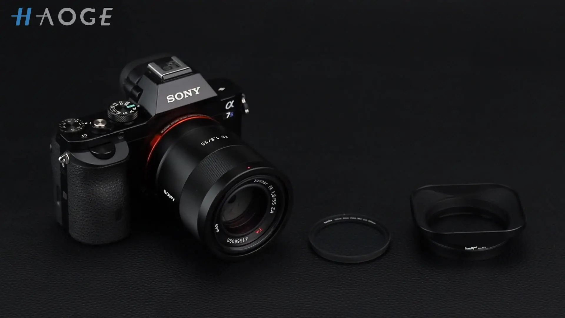 Haoge スクエアメタルレンズフードバヨネット ソニー FE 55mm f1.8 ZA