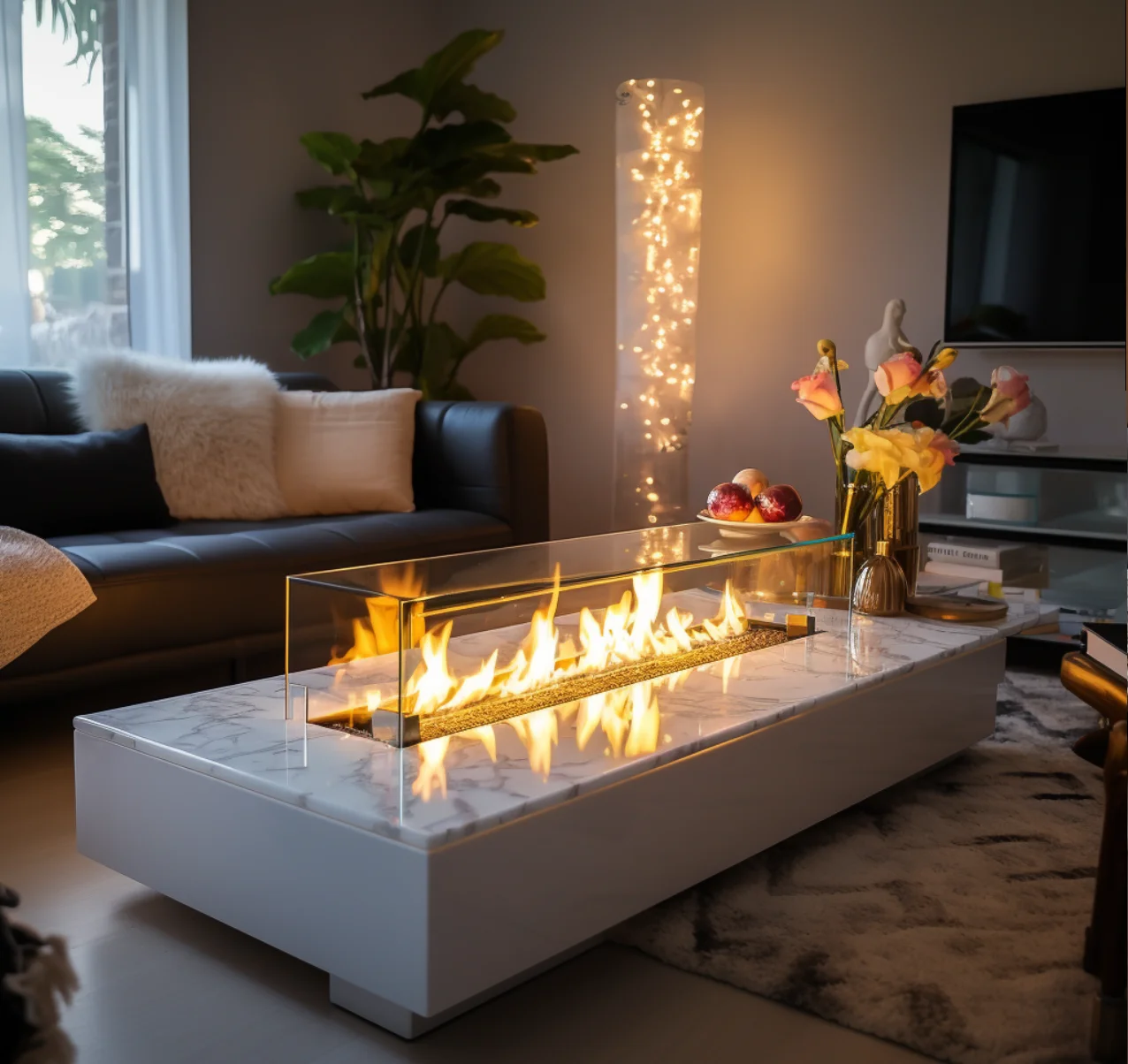 เตาเตาผิงเอธานอลอินโนไฟร์พร้อมรีโมทและ wifi 1