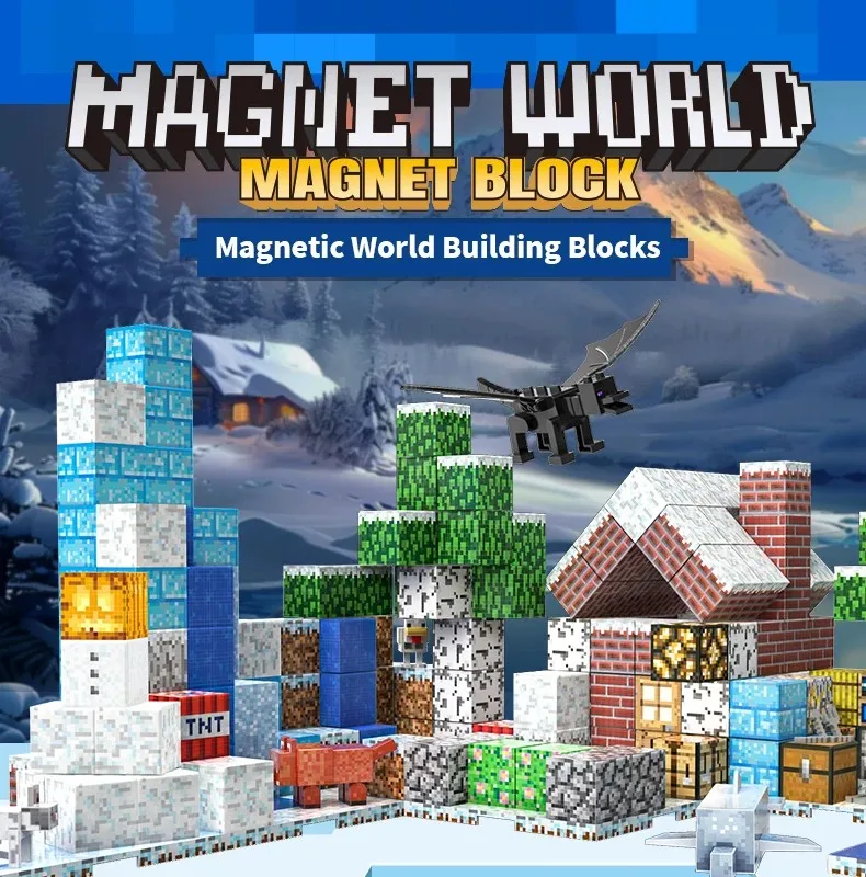 Magnetic Base Plate For Mine World DIY Magnetic Building Blocks Toys For Boys and Girls