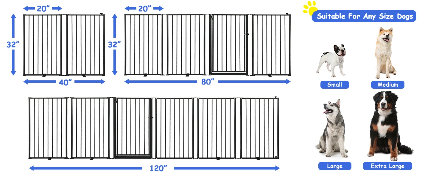 Metal Freestanding Dog Gates