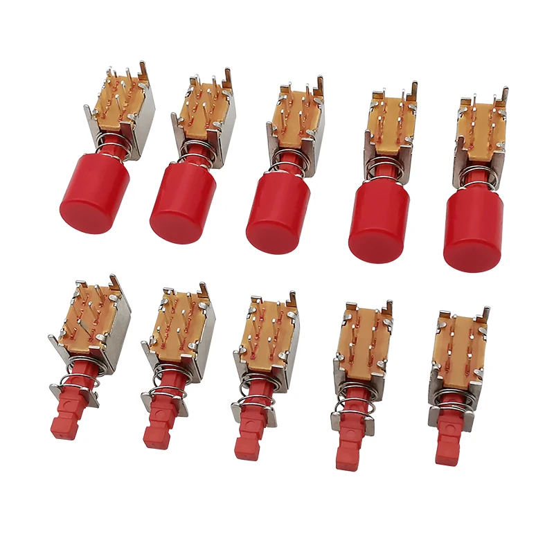 10Pcs A03 PS 22F03 Directly Switch 6 Pins Self locking Key Power