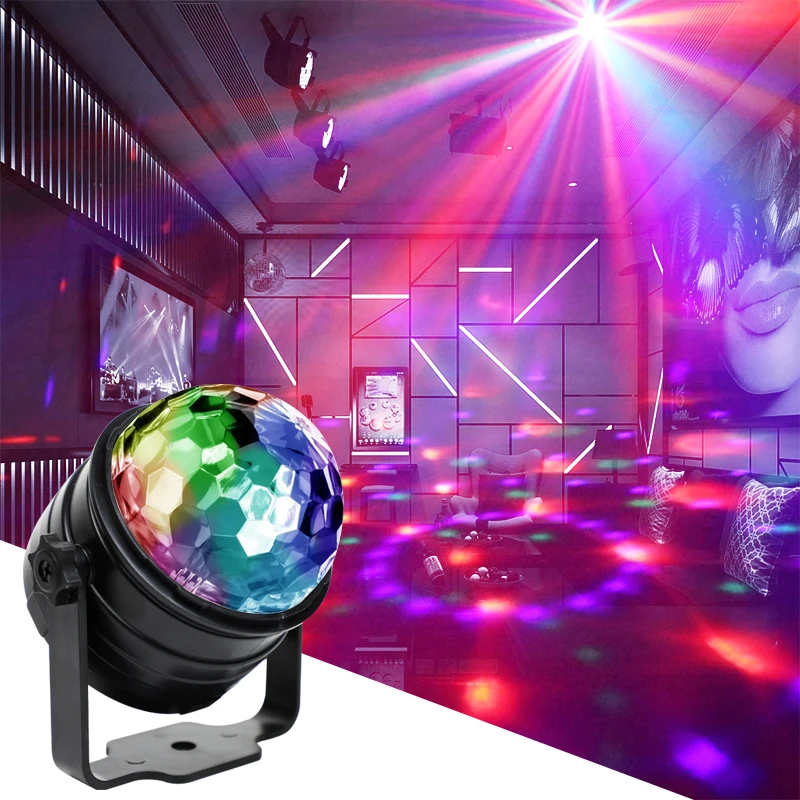 YSH USB Little Magic Ball Mini Projector RGB Disco Ball Family Party Lights New Year Glow In The Dark Party Supplies LED Light