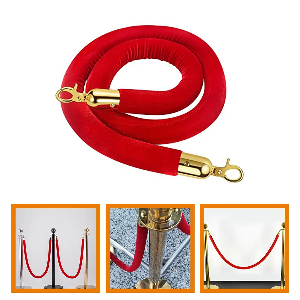 

Stanchion Rope Crowd Control Rope Queue Barrier Rope Cordon Lanyard Guard Bar Lanyard Small Metal Decorative Reusable Rope