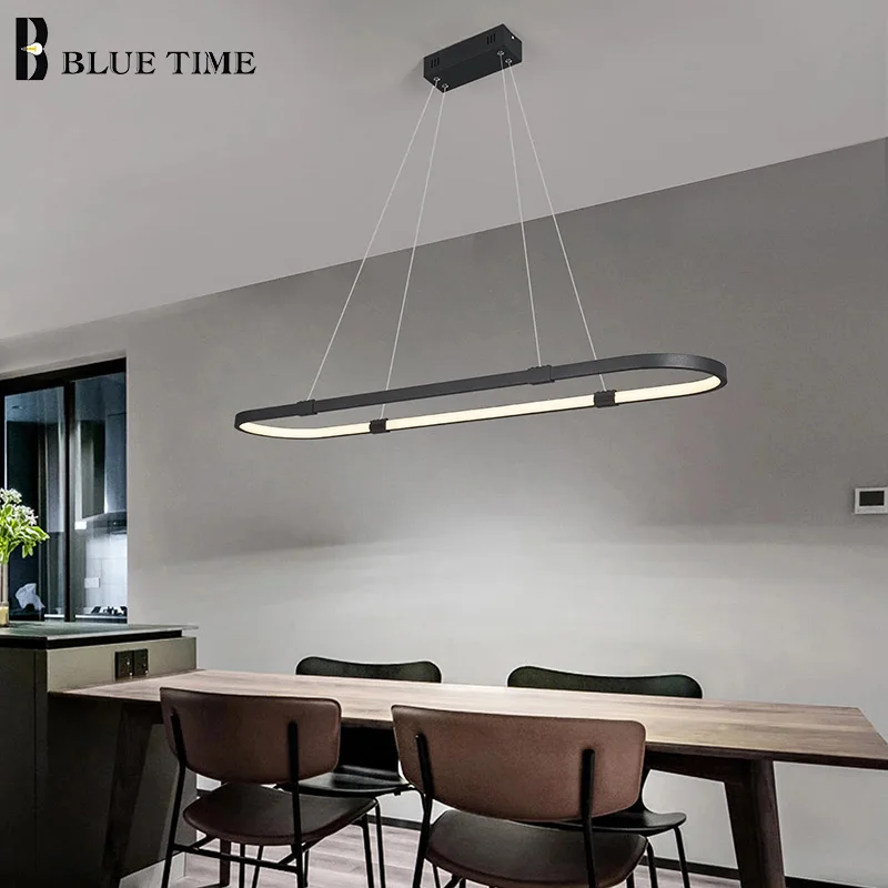 

Black Frame Modern LED Pendant Light for Dining Room Kitchen Living Room Bedroom Lamp Indoor Hanging Decor Lighting Pendant Lamp