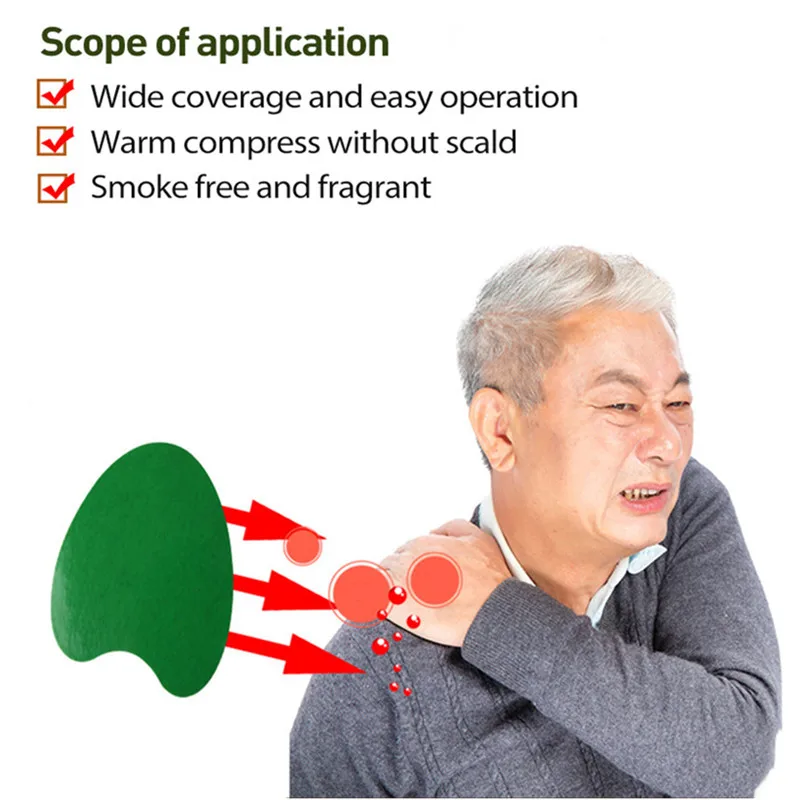 12Pcs Wormwood Shoulder Cervical Joint Herbal Plaster Patch Rheumatic Arthritis Pain Relieving Sticker Shoulder Neck Care Patch