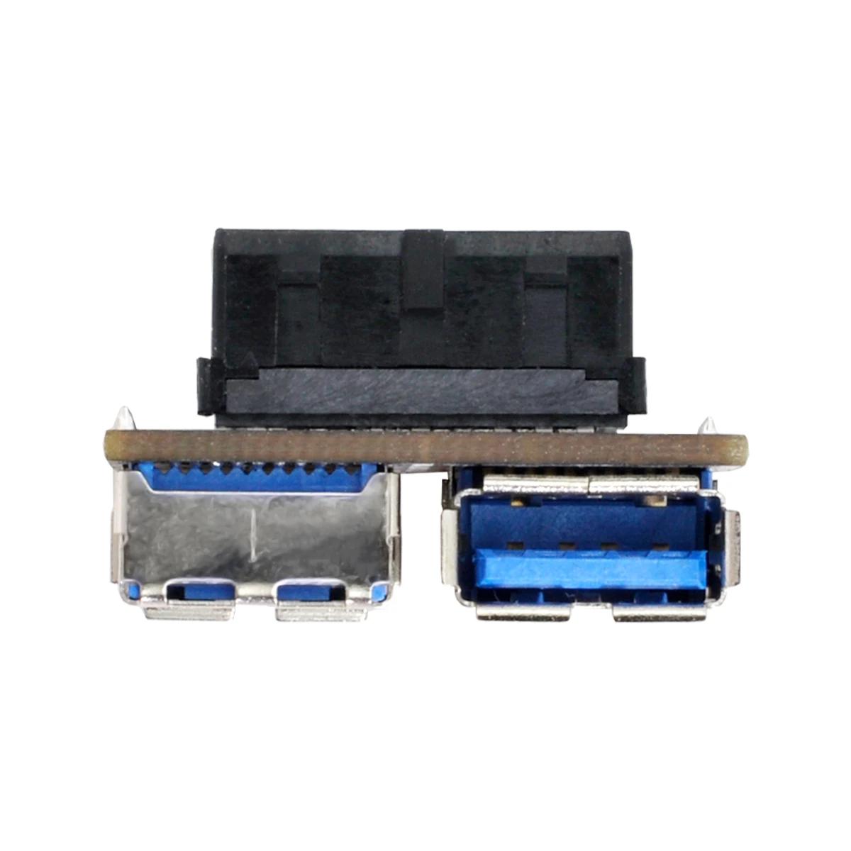

Cablecc Dual USB 3.0 A Type Female to Motherboard 20/19 Pin Box Header Slot Adapter