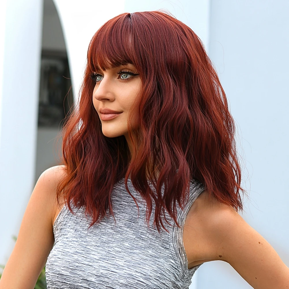 para Mulheres, Cabelo Curto Bob, Cabelo Vermelho