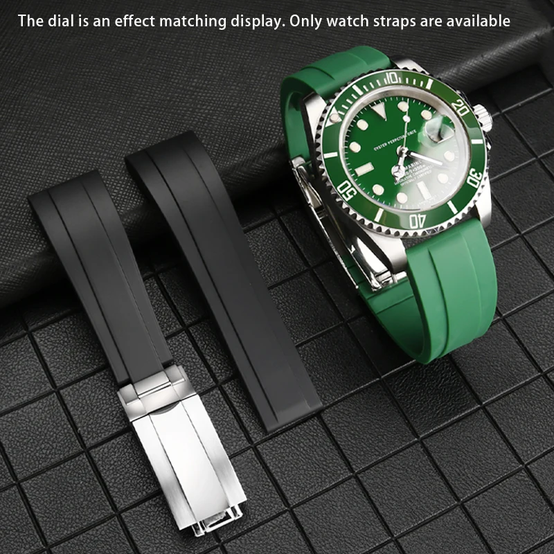 Cinturino Per Orologio Da 20Mm 21Mm Per Rolex Yacht Master Gmt Submariner Daytona Cosmoth Sky Houser Strap Sea Cinturini Per Orologi In Gomma Per Acqu