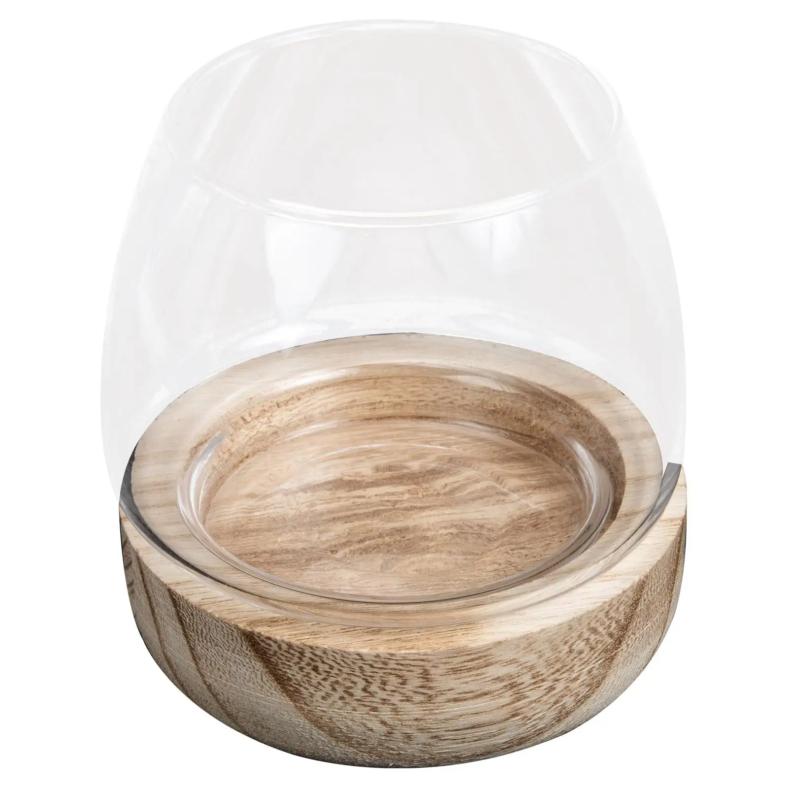 Glass Vase Fish Tank Wooden Base Home Decor Small chid Planter Aquarium Storage 50ml Plant Terrariums Bottle 6