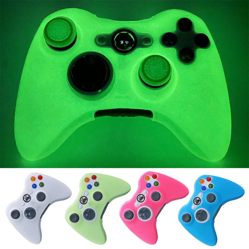 GlowinDarkSoftSiliconCaseForXbox360ControllerGamesAccessories