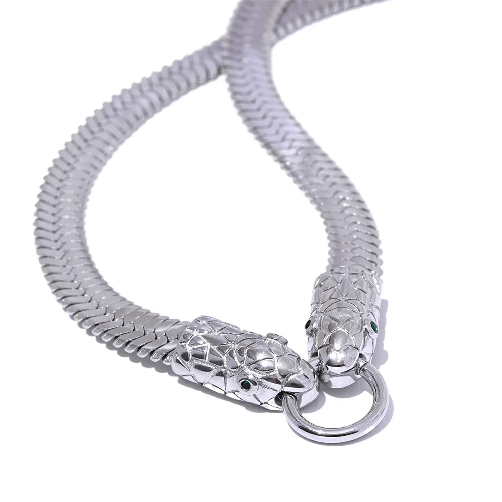 【Hei】essential cubic snake chain necklace〜ネックレス チェーンネックレス chain Hei(ヘイ) ネックレス・ペンダント