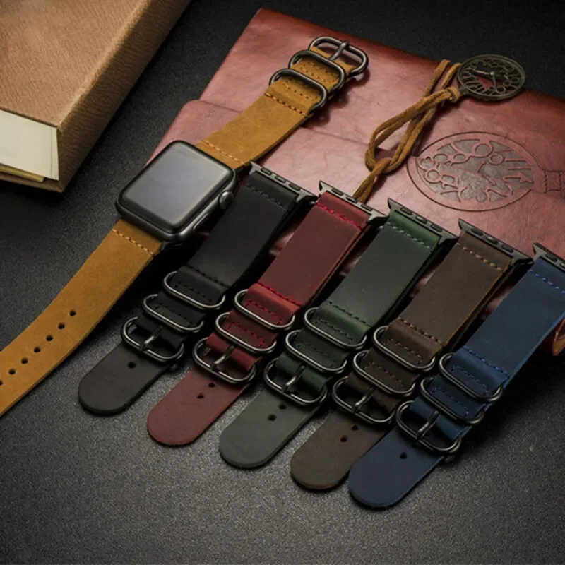 애플 워치용 빈티지  가죽, 울트라 2 밴드, 49mm, 45mm, 41mm, 44mm, 42mm, 레트로 스트랩, 아이워치 시리즈 8, 7, 6, SE, 5, 4, 3, 40mm, 38mm