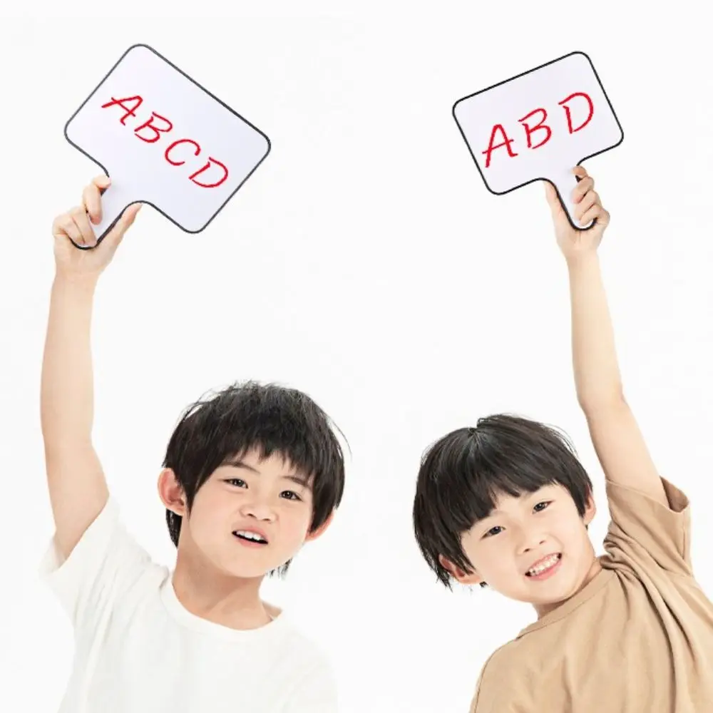 학교 사무실 메모용 소형 핸드헬드 화이트 보드, 교사 용품, 건식 지우기 화이트 보드, 지워지는 응답 게임 화이트 보드, 3 개/세트