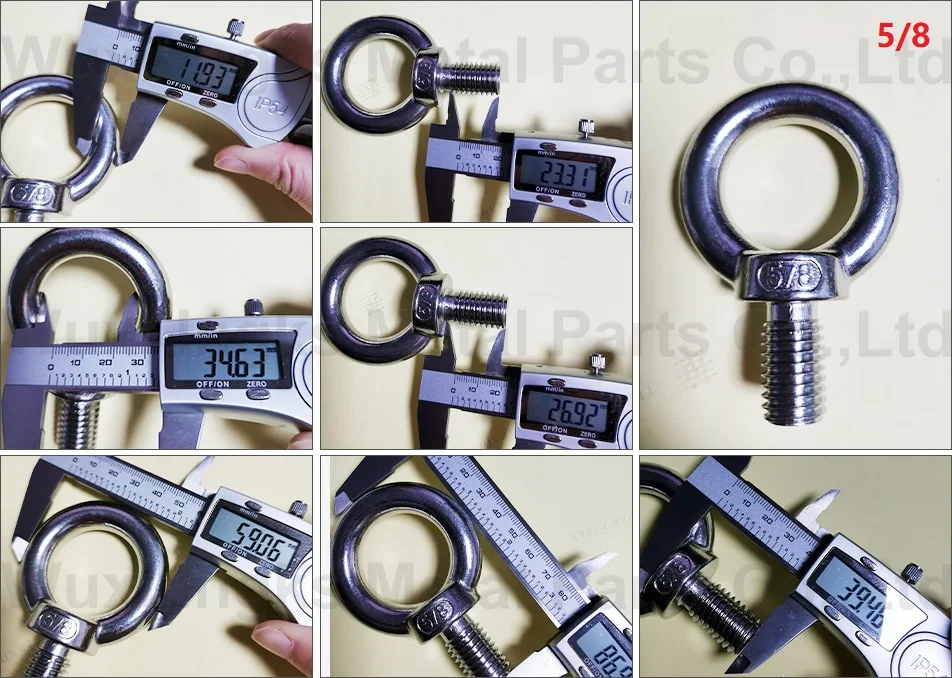 de Elevação, REINO UNIDO, US Eyebolt Padrão, 1 4, 5 16, 3 8, 3 8, 3 8, 7 8