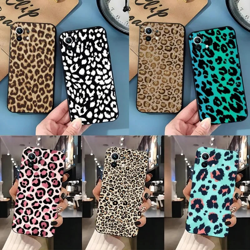 

Fashion Leopard Pattern Phone Case For Redmi K40 K30 K20 Pro Plus K50 Gaming Extreme GO 8 8A 9 9A 9C 9T 10 10X Black Silicone