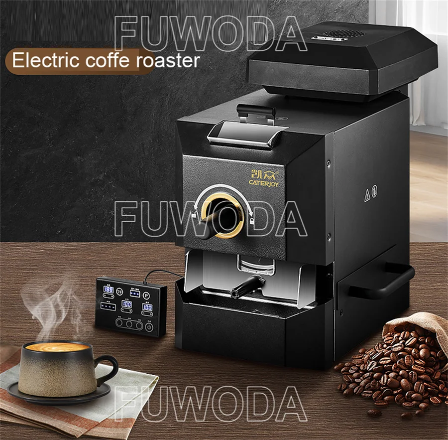 Description Picture 2 of item110V 220V Semi Fire 500g Automatic Coffee Bean Roaster Commercial  Drum Roaster Coffee Electric Roasting Machine