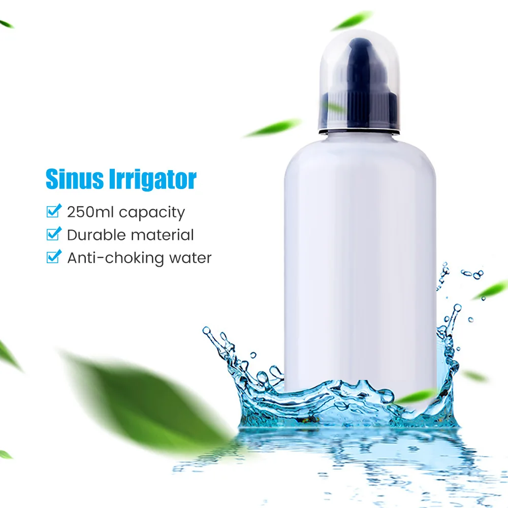 Olla Neti De Cerámica 350ml Para Limpieza Nasal - Lavado De Nariz Antifugas, Enjuague Nasal Reutilizable Para Hombres Y Mujeres (Azul)