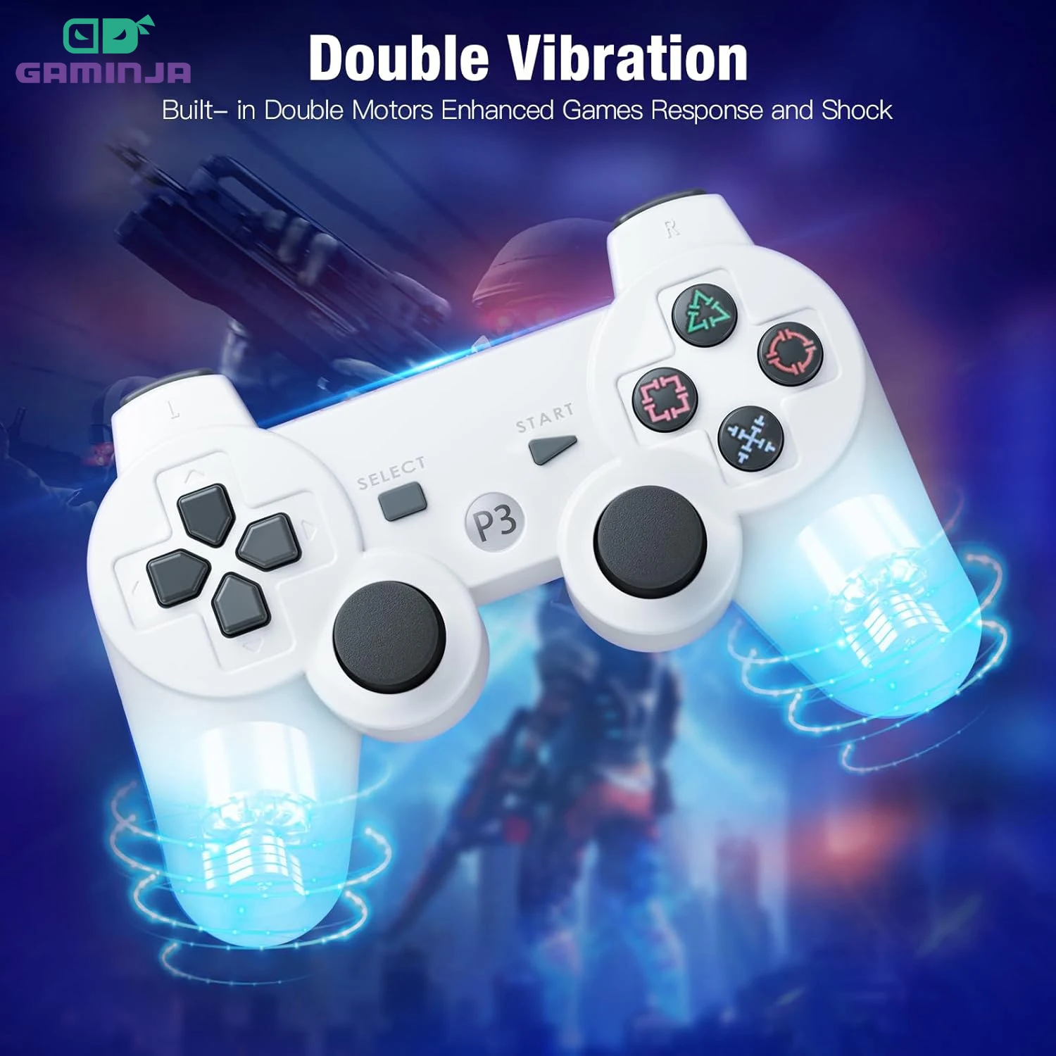 GAMINJA Bluetooth Wireless Gamepad Controller Support For Play Station 3 Joystick Console Rechargable Remote Control Gamepad