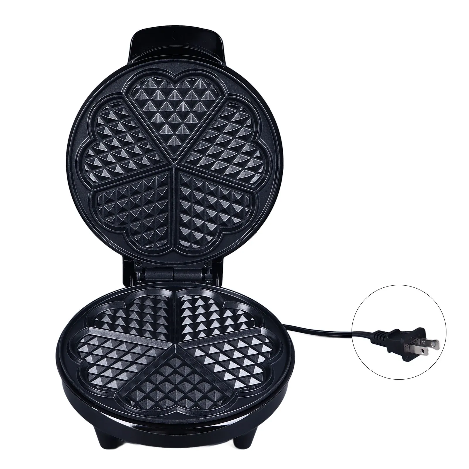 

Waffle Making Machine Temperature Control Non Stick Heart Waffle Maker US Plug 110V Breakfast Bread Machine for Small Kitchens