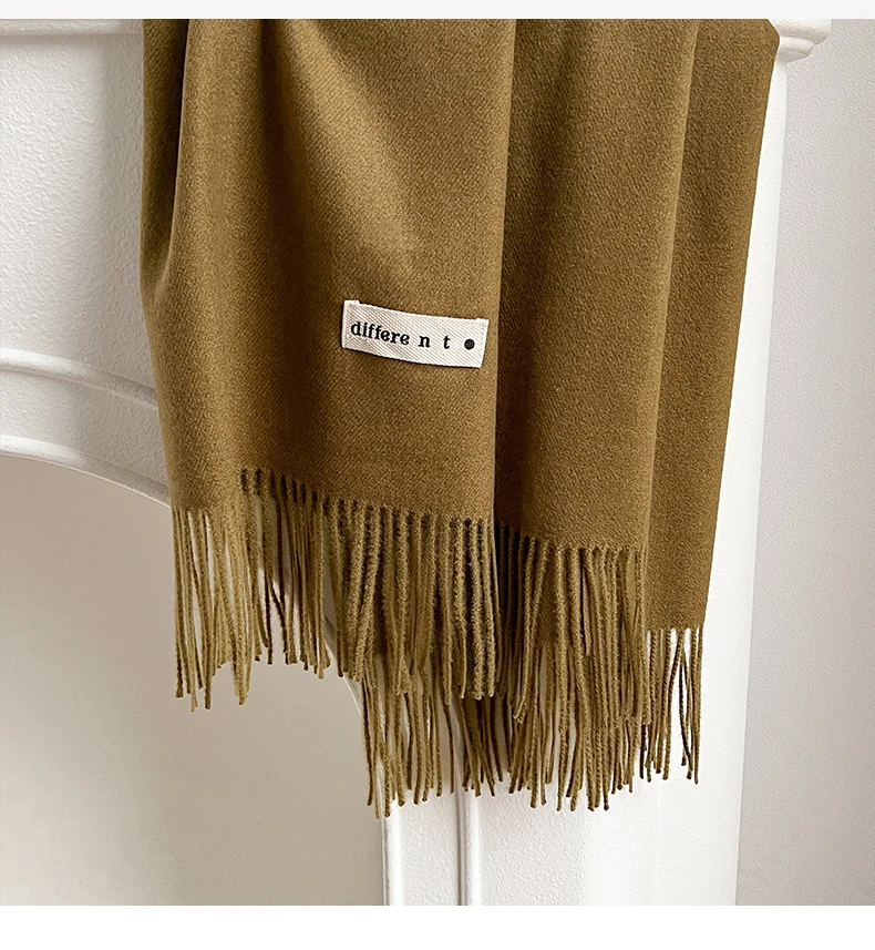 Marke Für Frauen Männer Einfarbig Plain Echt Wolle Schals Weibliche Winter Warme Hals Schal Kaschmir Schal 2023_voghion.com