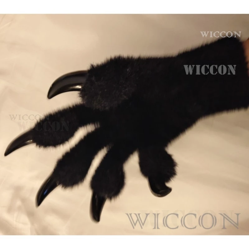 Furry Gloves Kig Fursuit Kigurumi Cosplay Plush Gloves Full Season Claw Gift