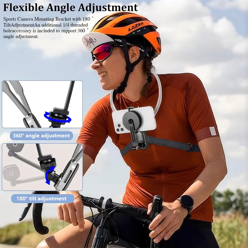 Magnetic Neck Mount Silicone Quick Release Holder for Mobile Phones iphone 12 13 14 15 16 Android Sumsung Video recording Stand phone clip