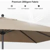 Patio Market Umbrella Outdoor Table Sun Umbrellas with Crank 8 Aluminum Sturdy Ribs for Pool Deck Backyard 9' X 11.5' 5
