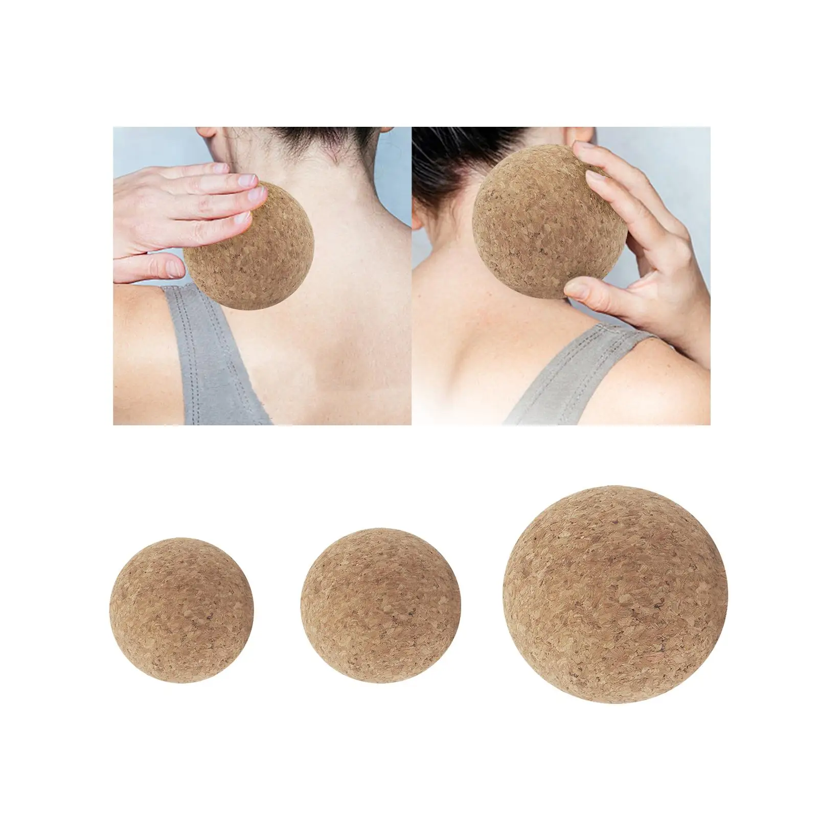 Cork Massage Ball Portable Lower Back Women Myofascial for Exercise Home Gym