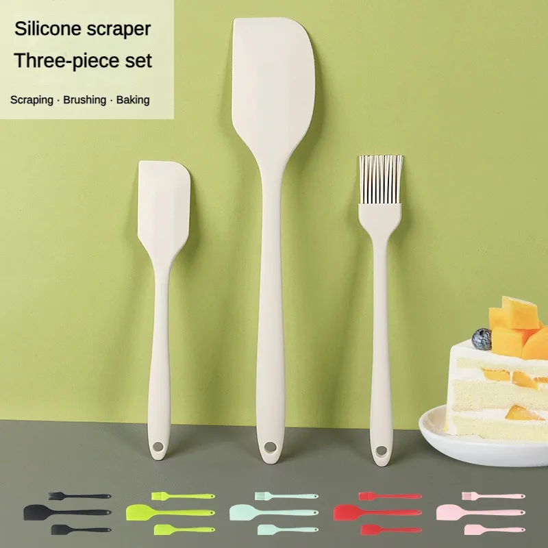 3 piece kitchen baking set all in one silicone spatula oil brush baking butter spatula single cake scraper baking tool 3 piece kitchen baking set all in one silicone spatula oil brush baking butter spatula single cake scraper baking tool