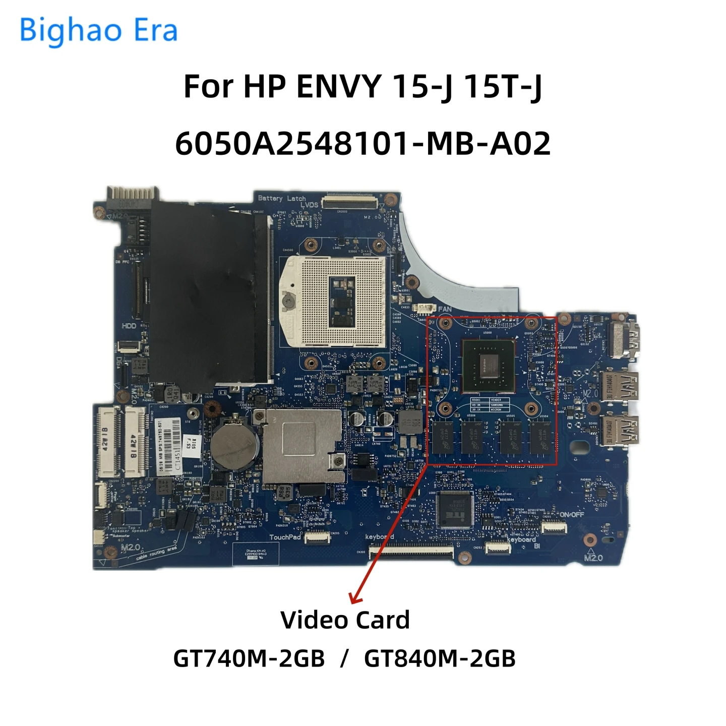 Placa-mãe para Laptop para hp Envy Placa-mãe com Hm87 Gt740m Gt840m 2gb-gpu 6050a2548101-mb-a02 749752001 749752501 749753-501