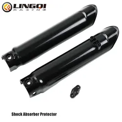 LING QI Motorcycle Fork Guard Shock Absorber Cover PP Plastic Protector Plate For 49cc 150cc 160cc Off Road Pit Dirt Bike Parts