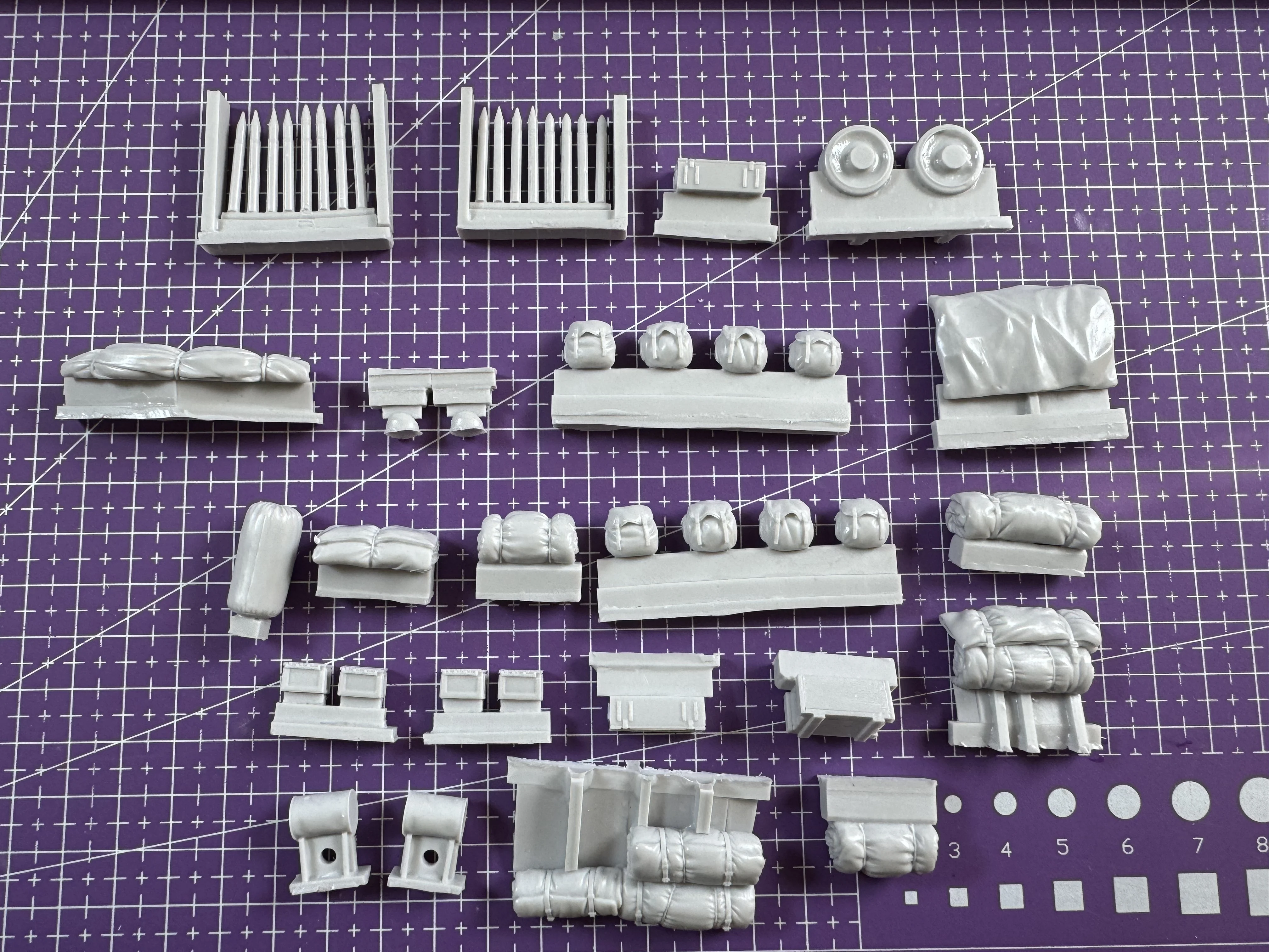 1/35 캐스트 레진 모델 조립 키트, GK, M10 탱크 디스트로이어 잔해, 도색되지 않음