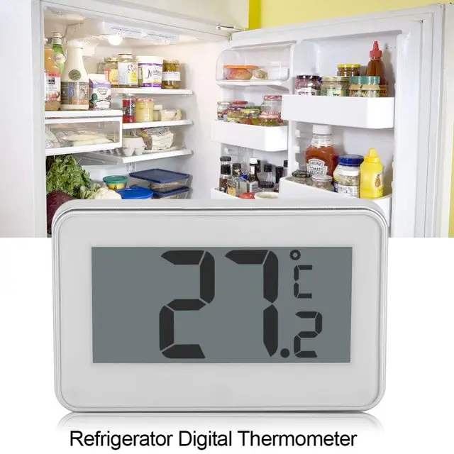 Lcd Digitális Hőmérő Fagyasztóhőmérséklethez -20C-60C (-4F ~ 140F) Fokos Hűtőszekrény Hűtőhegy Konyha Eszköz - Image 2