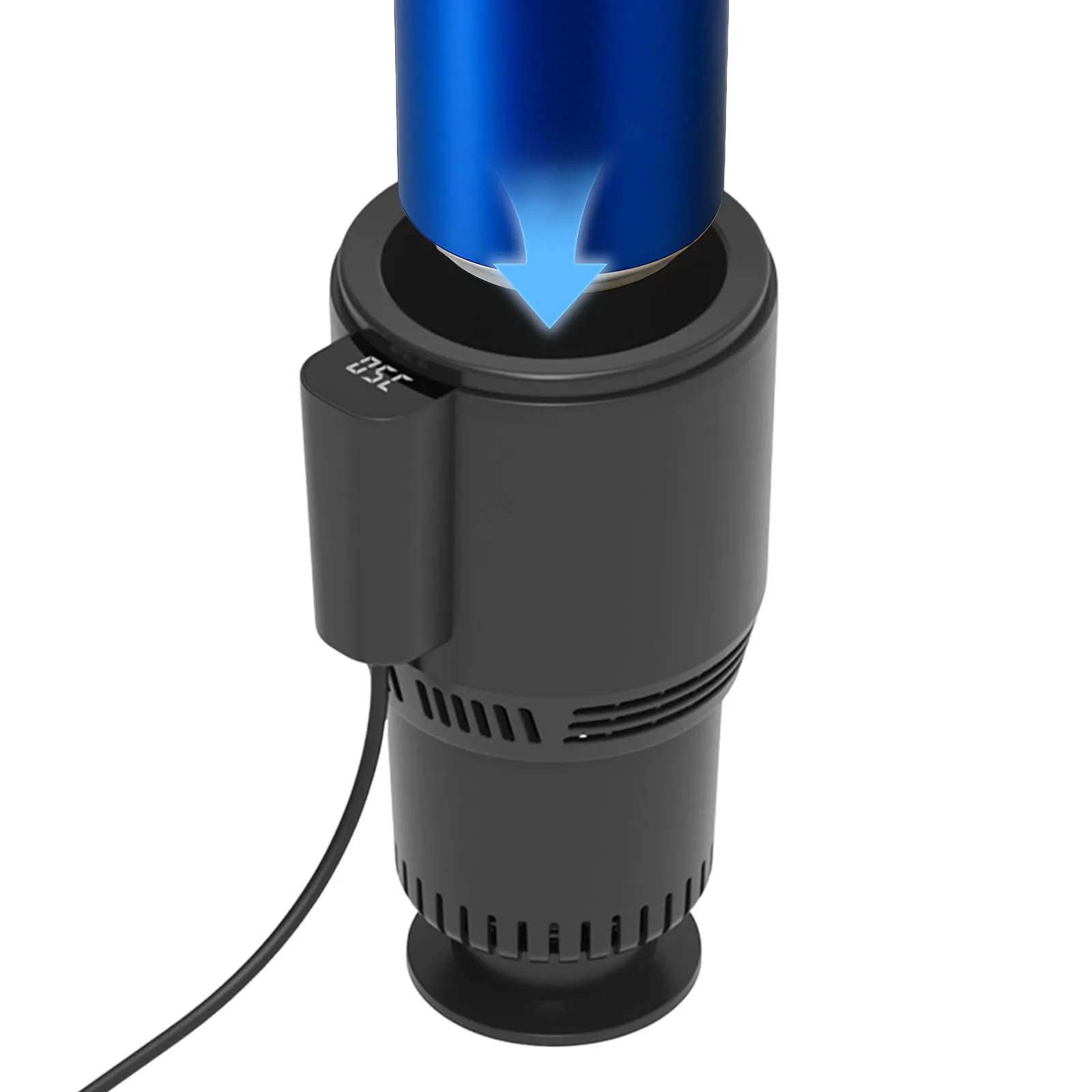 휴대용 2 in 1 12V 차량용 컵 워머 쿨러 자동 냉온 기능 캔 쿨러 통근/로드 트립 여행객을 위한 명절 선물