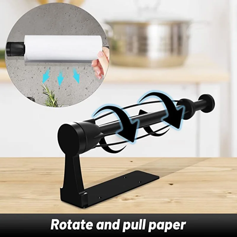 Wall Mount Toilet Paper Holder Roll Paper Towel Holder Single Hand Operate Bathroom Accessories