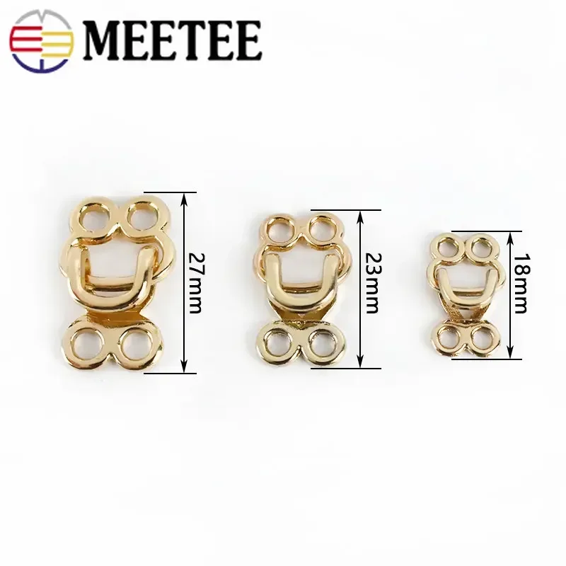 Meetee 10/30/50Pcs 18/23/27mm Garment  Pants Hooks Trousers Skirts Metal Buttons DIY Coat Fur Collar Hook Decor Sewing Accessory 3