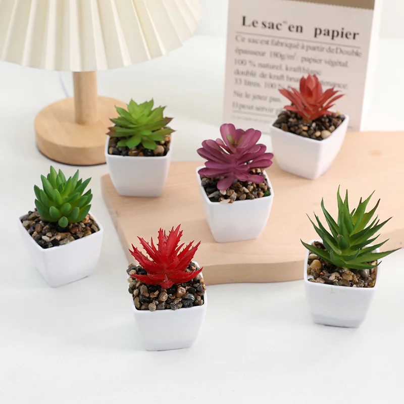 Mini Artificial Succulent Bonsai for Home and Office Decor