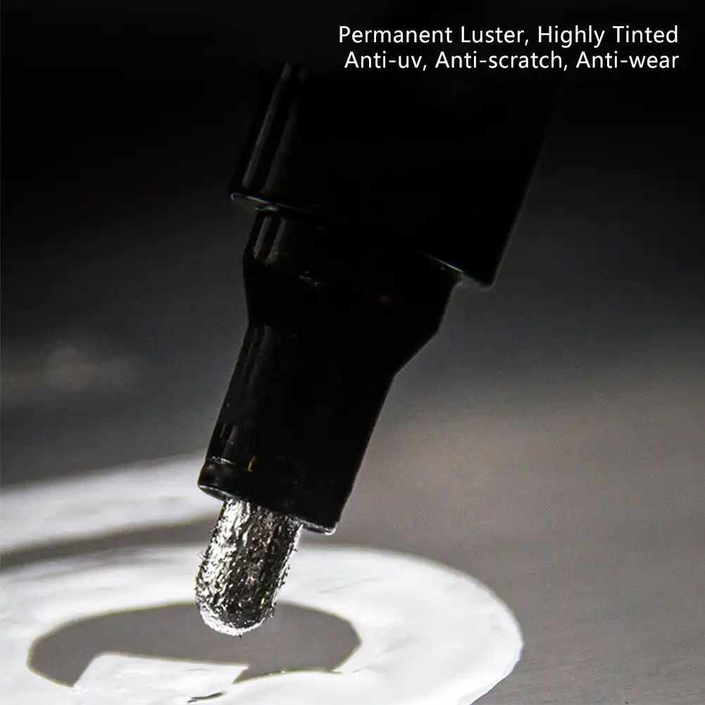 Silver Mirror Finish Reflective Paint Pen for Touch-Ups and Repairs