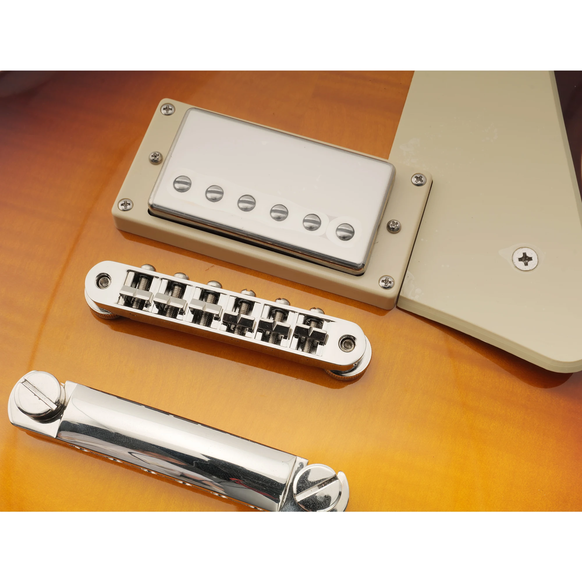 Musiclily Pro 52 mm Saitenabstand ABR-1 Tune-o-matic Bridge Wide Body LP Bridge für E-Gitarre im Epiphone LP SG Style – Detail 21