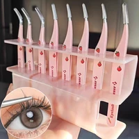 7styles Professional Eyelash Tweezers Stainless Steel Curved 3D Lashes Extension Makeup Tools Anti-static False Eyelashes Pincet 1
